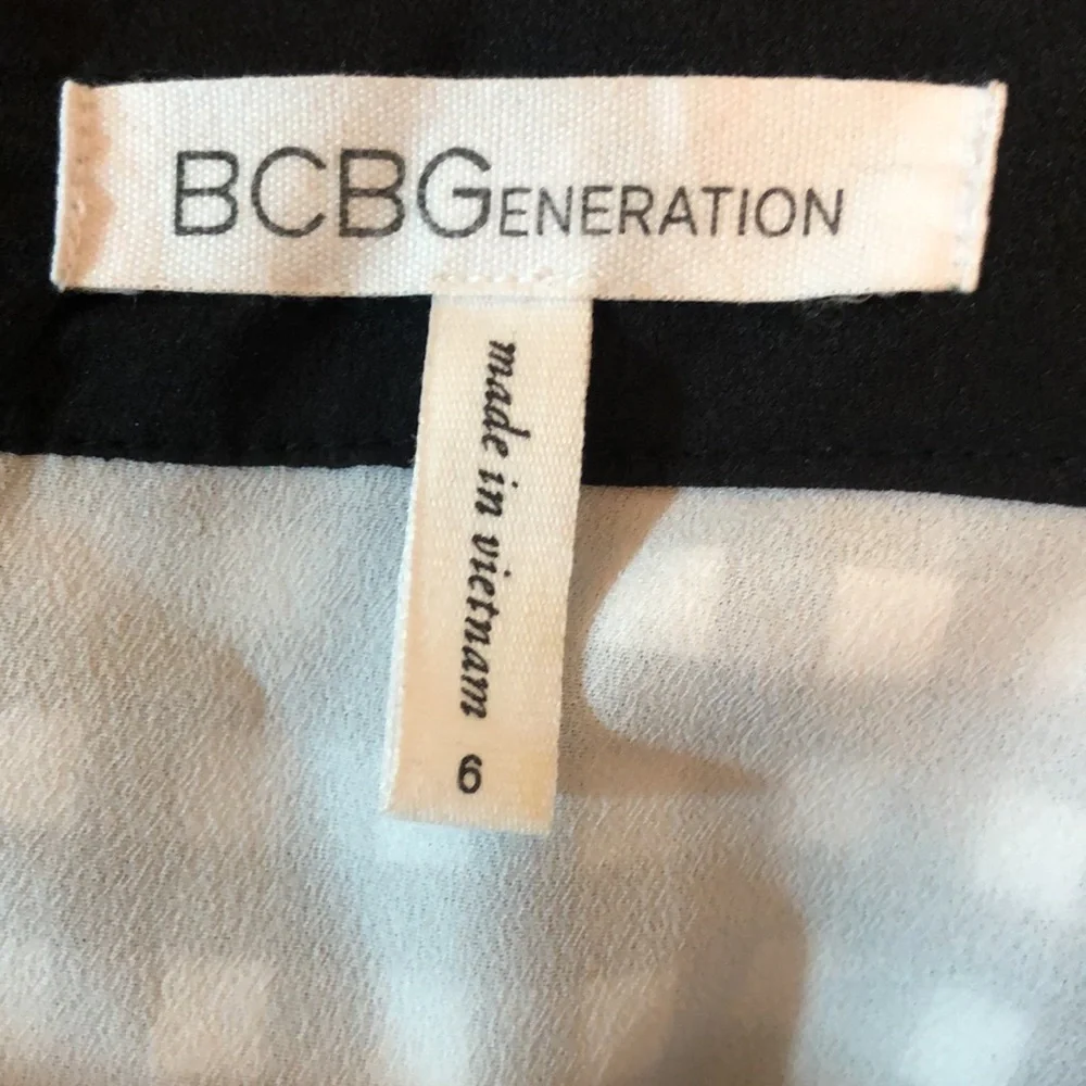 BCBGENERATION black and white ruffle cutout mini dress - Picture 8 of 9